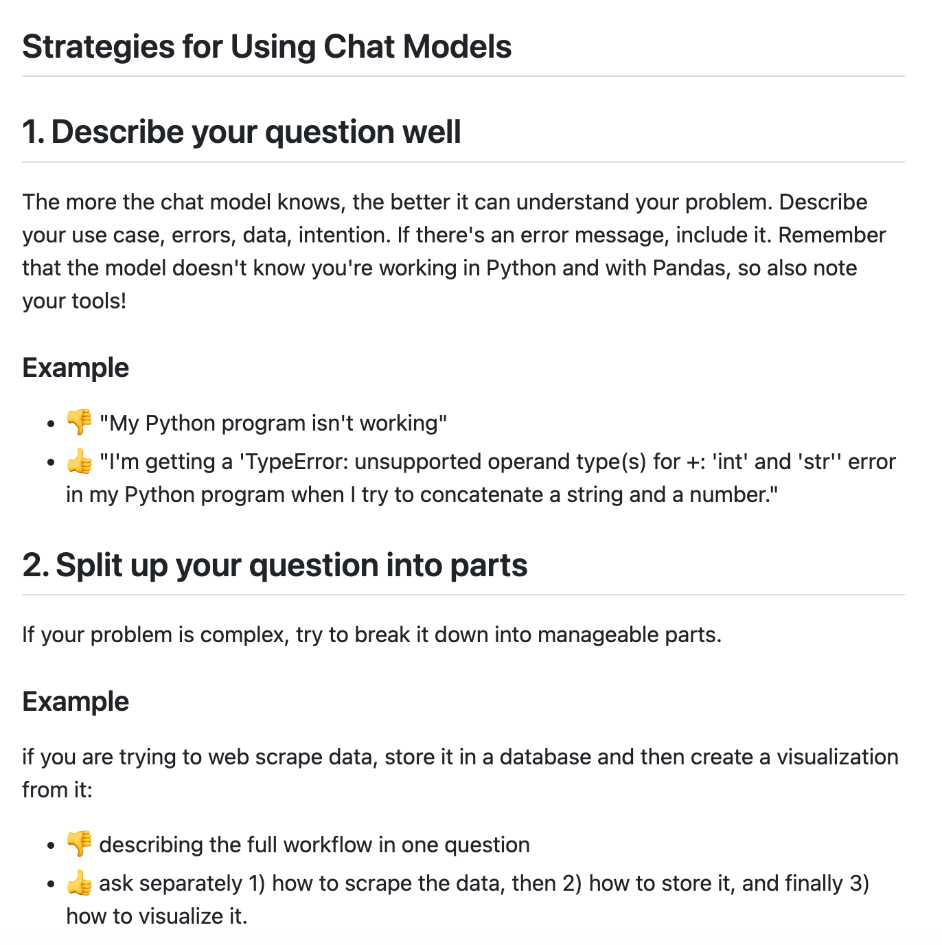 Strategies for Pair Programming with Chat Bots - https://links.porg.dev/chat-strategies