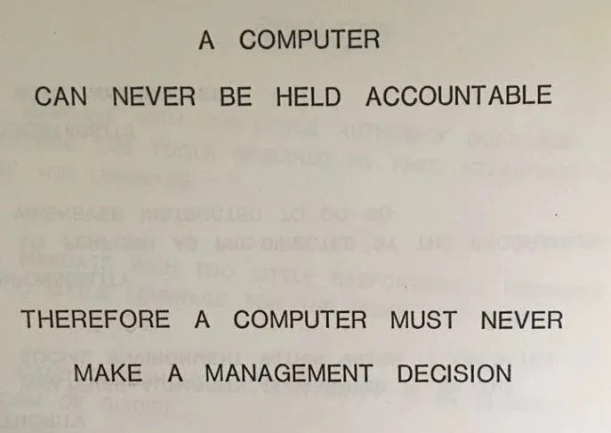 IBM internal training, 1979